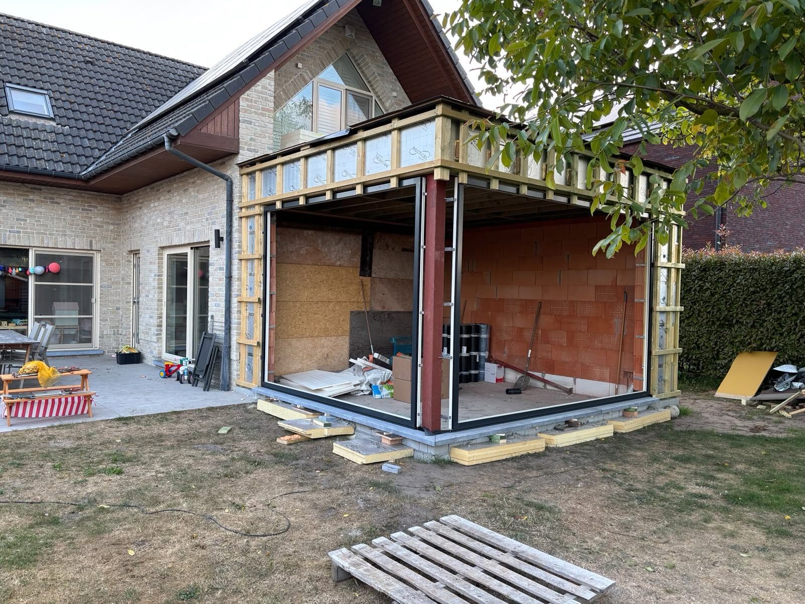 Beglazing van de achterbouw